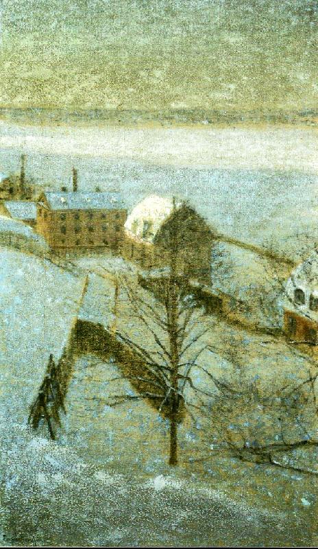 Eugene Jansson vinterbild fran stockholm china oil painting image